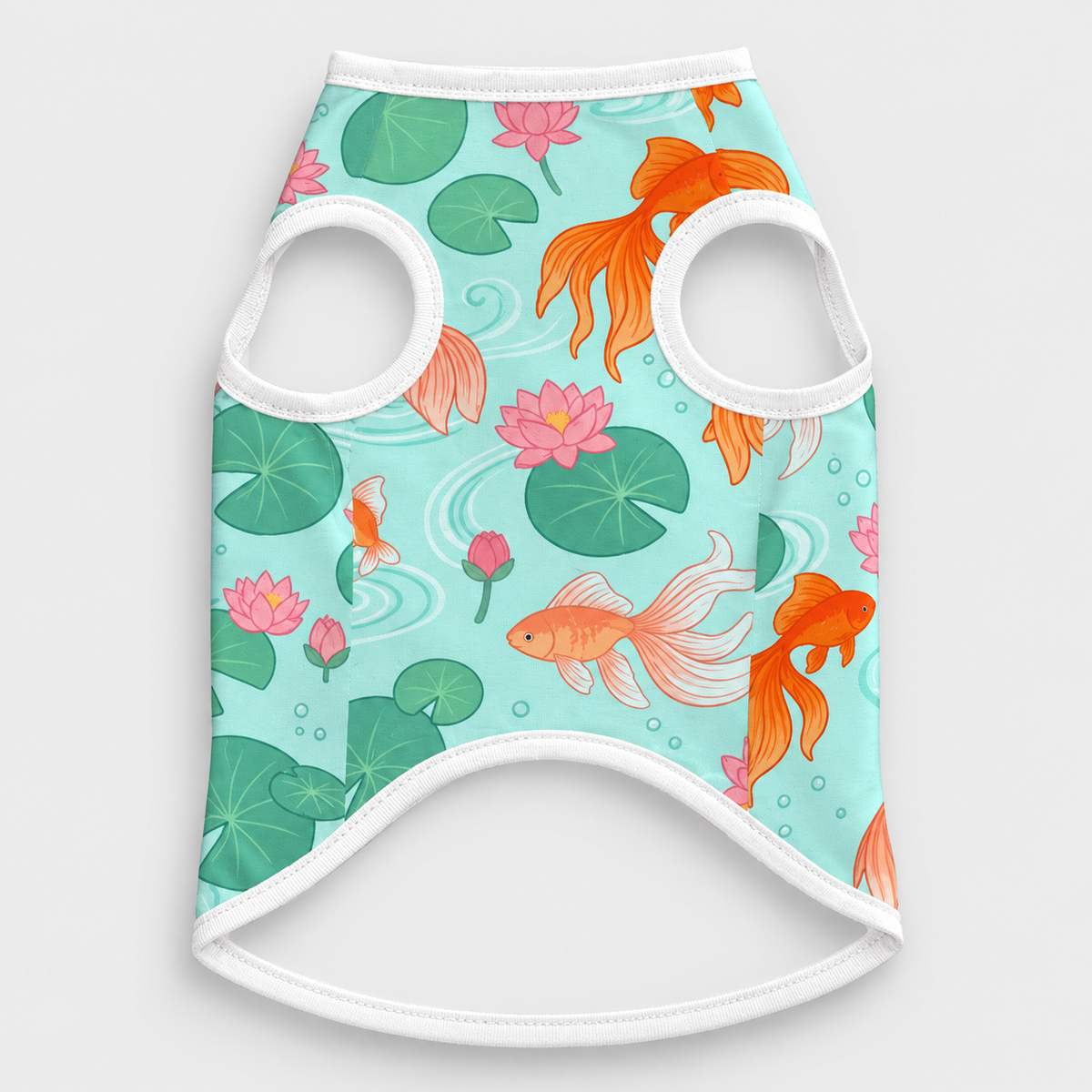 Goldfish & Lily Pads French Bulldog Cotton Tank Top