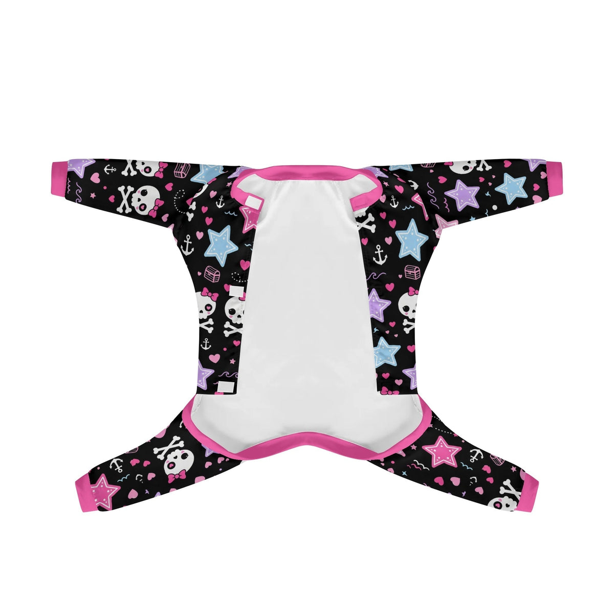 Pink Pirate Skull French Bulldog pajamas product view 1
