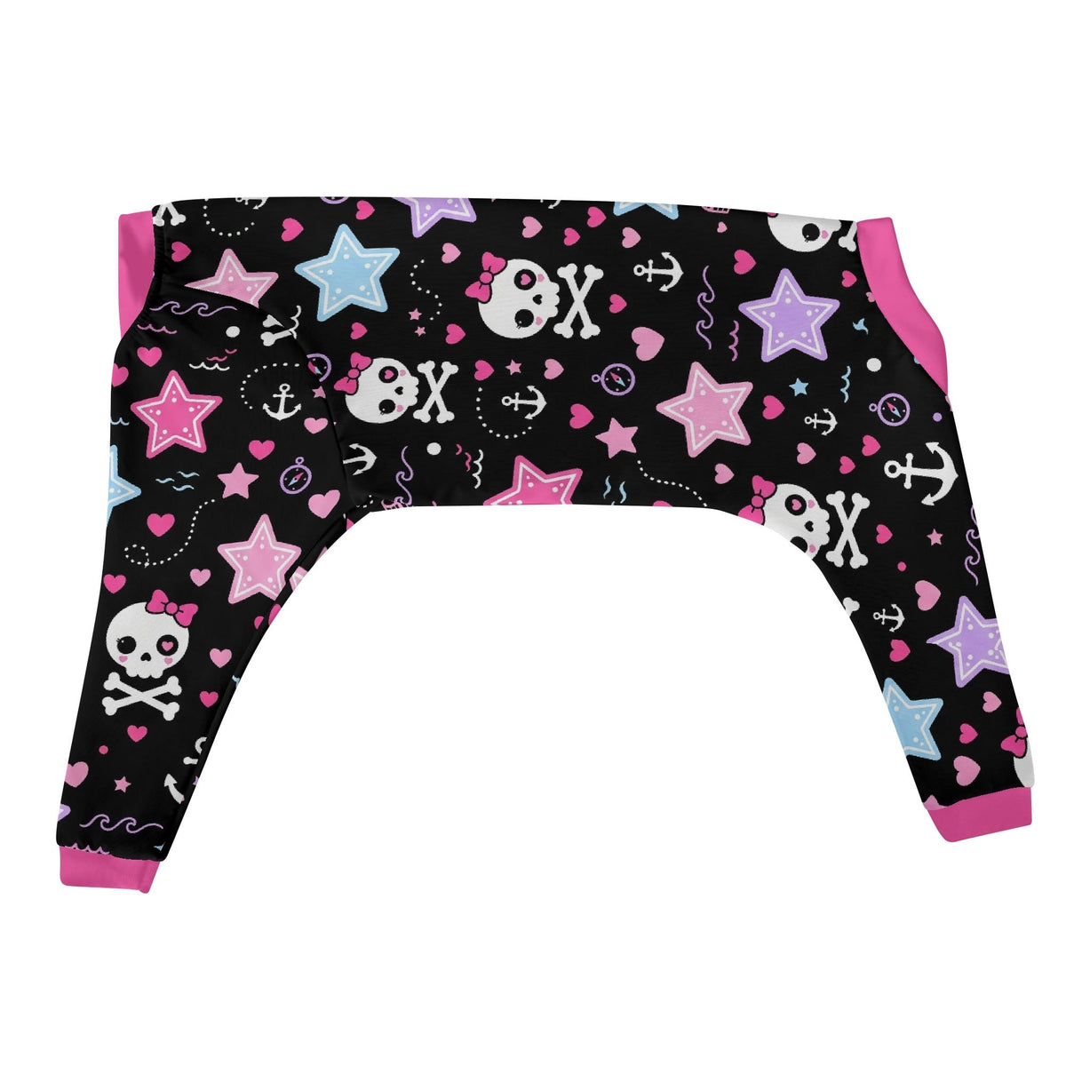 Pink Pirate Skull French Bulldog pajamas product view 3