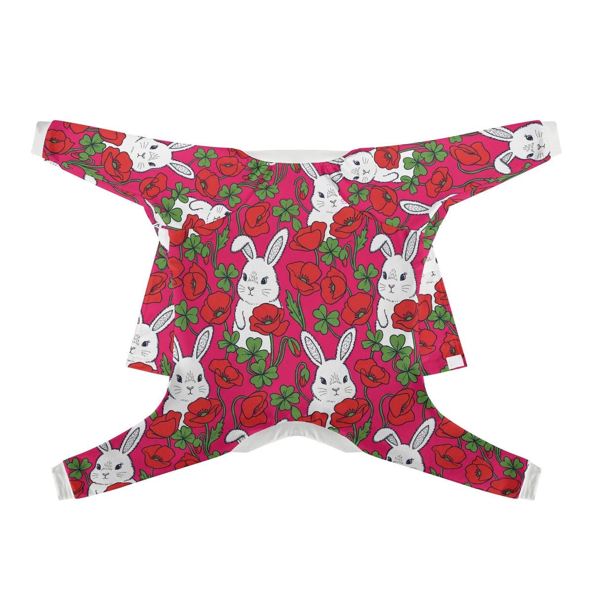 Floral Bunny French Bulldog pajamas product view 2