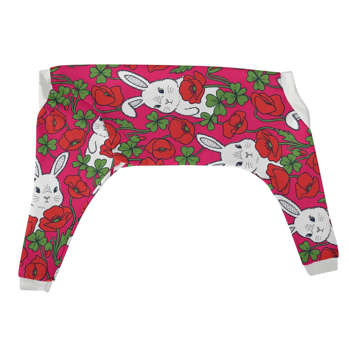 Floral Bunny French Bulldog pajamas product view 3