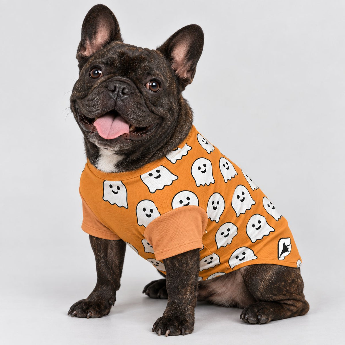 French Bulldog wool sweater in a soft wool blend, available in sizes XS to XL