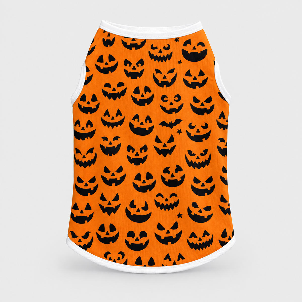 Jack-o-Lantern Halloween French Bulldog Cotton Tank Top