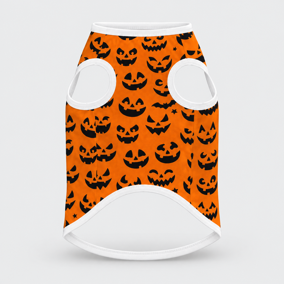 Jack-o-Lantern Halloween French Bulldog Cotton Tank Top