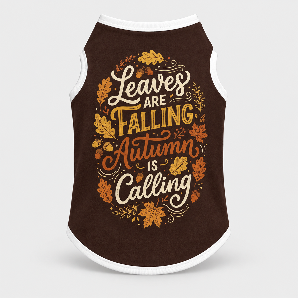 Autumn Is Calling French Bulldog Cotton Tank Top