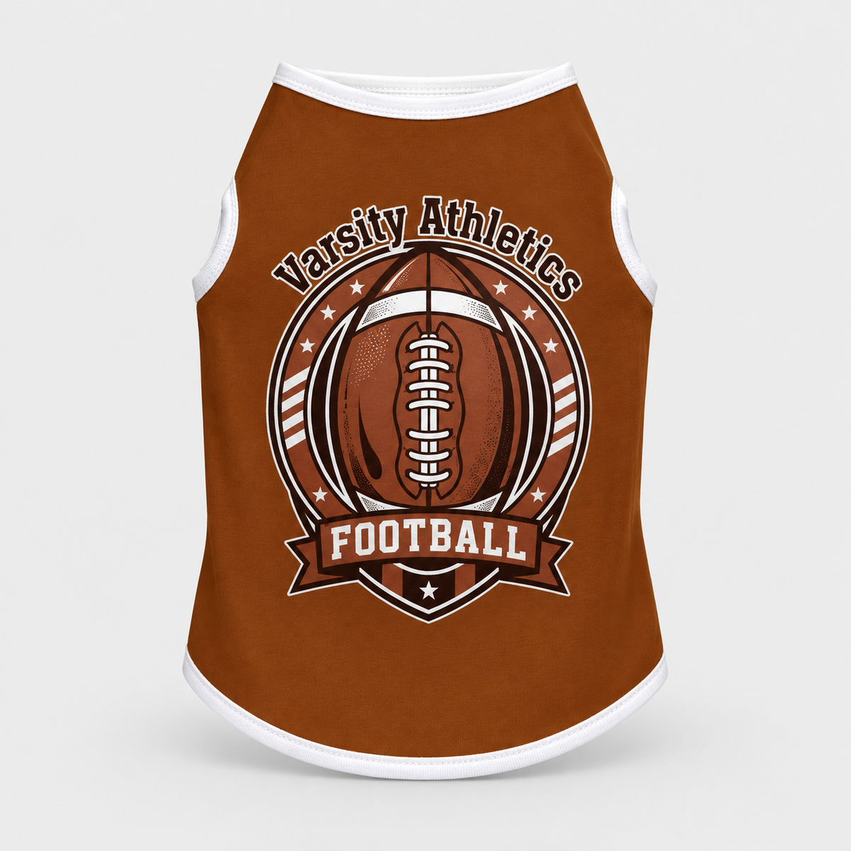 Varsity Football French Bulldog Cotton Tank Top