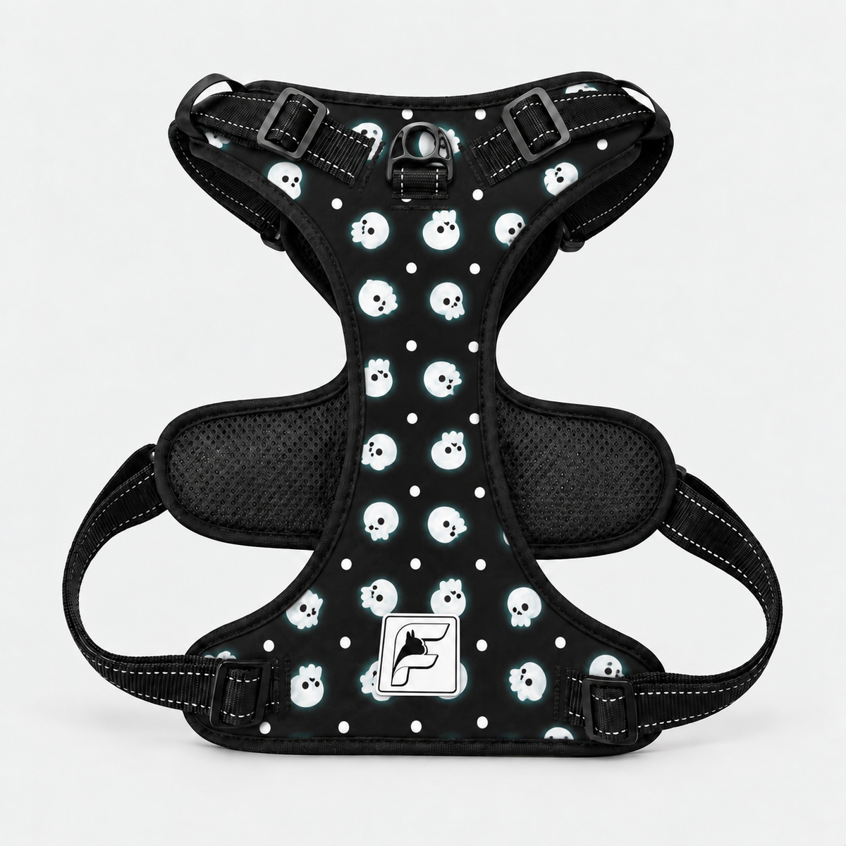 Little Ghosts no-pull harness for French Bulldogs with padded breathable mesh lining