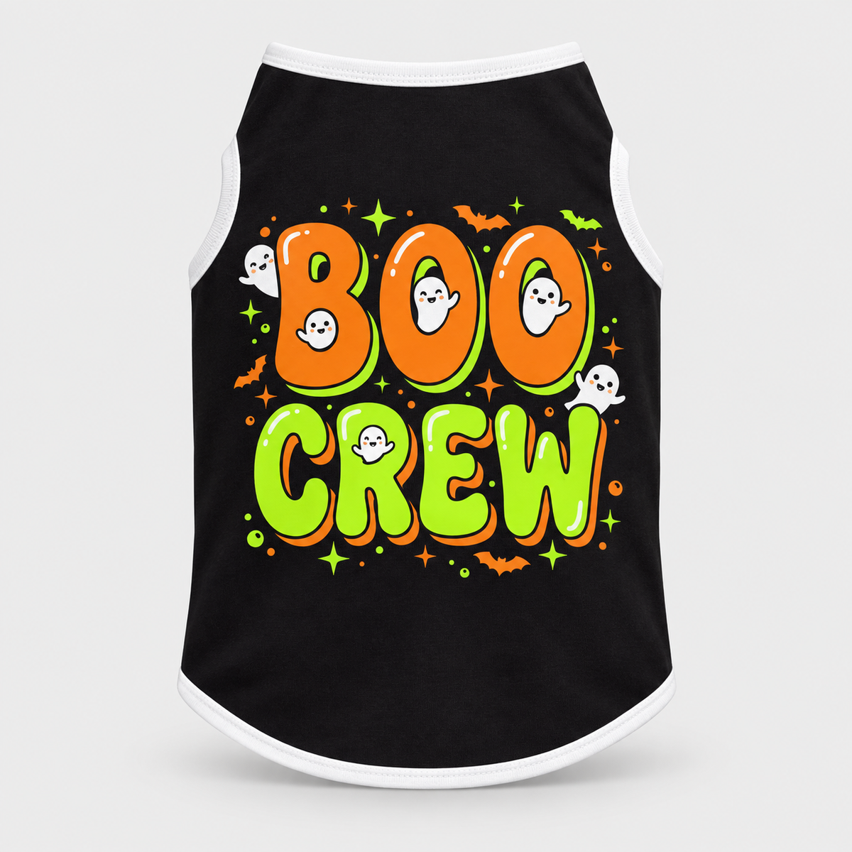 Boo Crew Halloween French Bulldog Cotton Tank Top