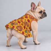Thanksgiving Turkey Feast French Bulldog Ruffle Dress