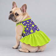 Monster Polka Dot French Bulldog Ruffle Dress
