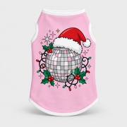 Santa Disco Ball Christmas French Bulldog Cotton Tank Top