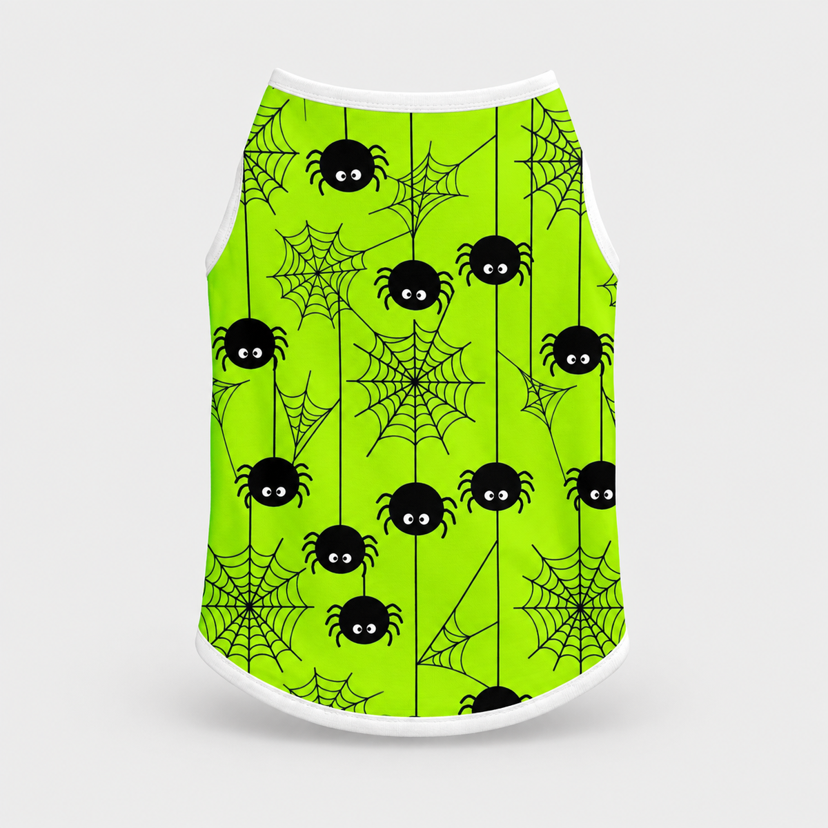 Spiders & Webs Halloween French Bulldog Cotton Tank Top