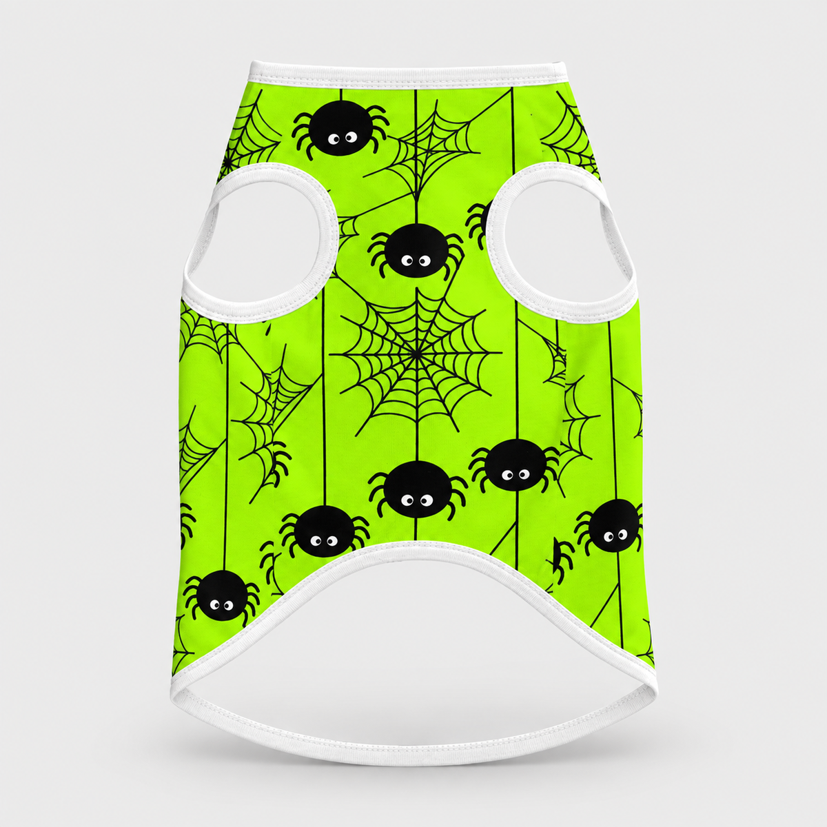 Spiders & Webs Halloween French Bulldog Cotton Tank Top