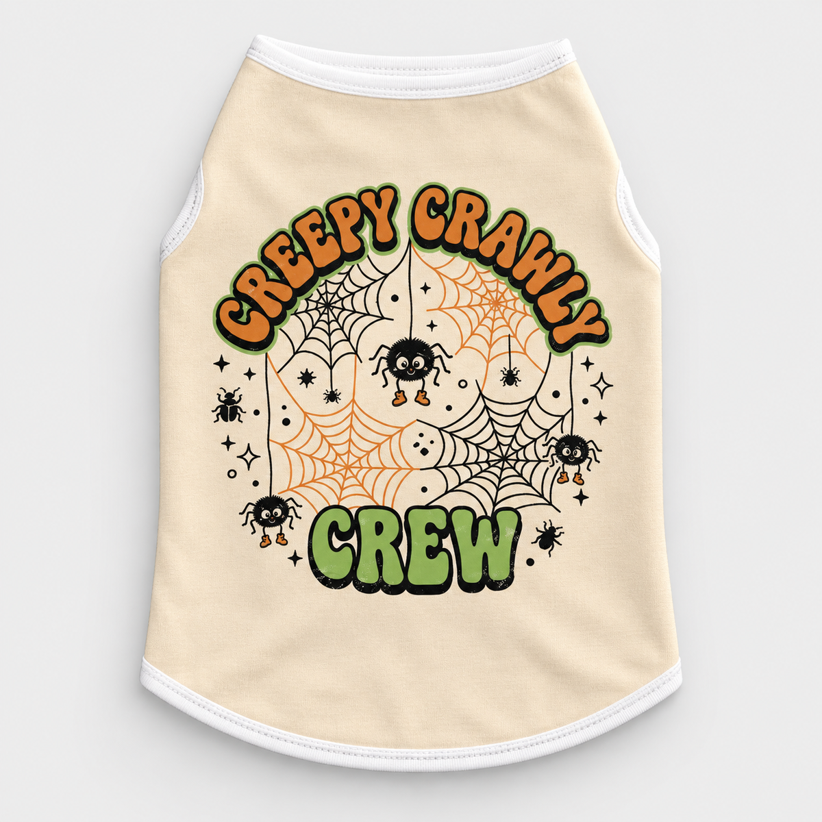 Creepy Crawly Crew Halloween French Bulldog Cotton Tank Top
