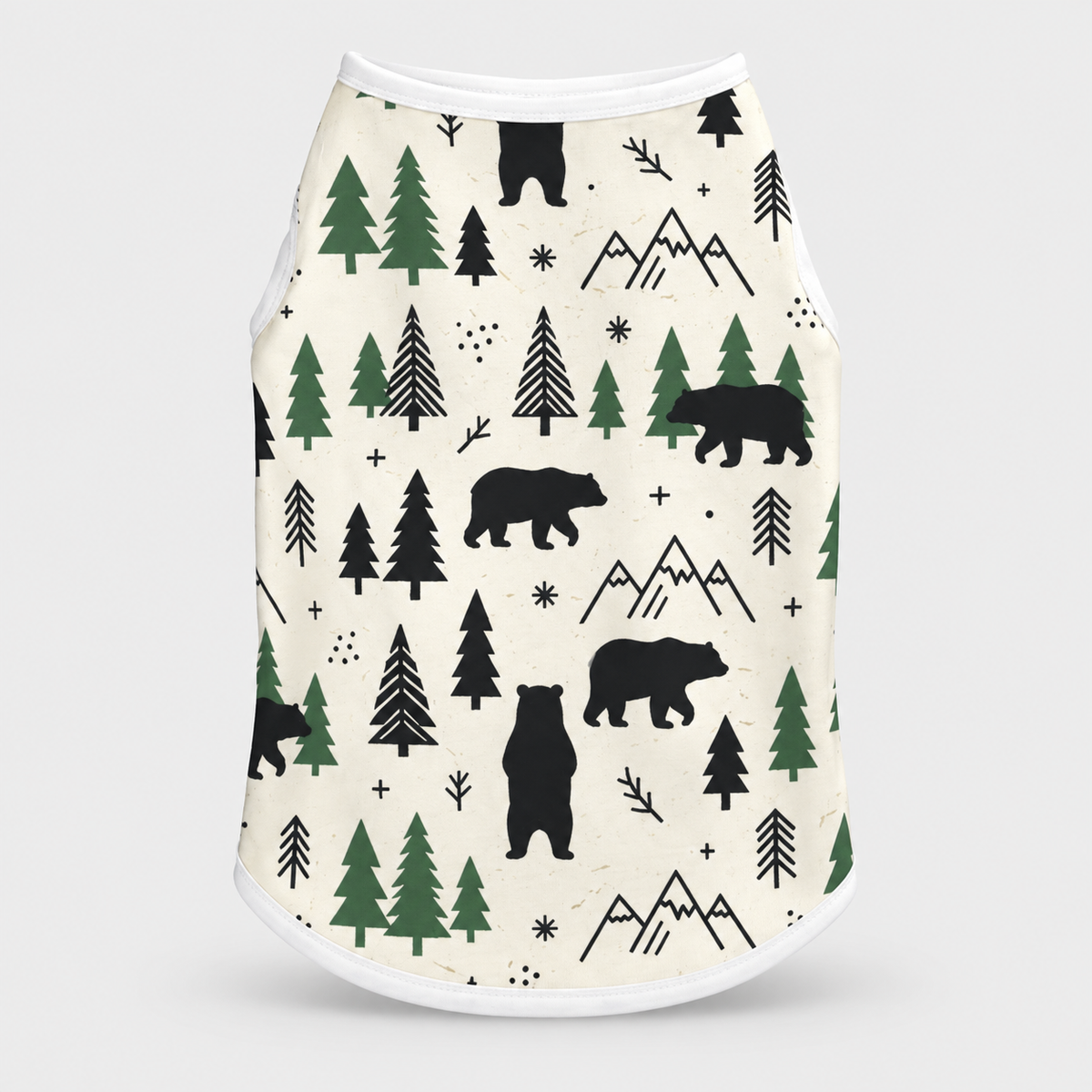 Woodland Bears French Bulldog Cotton Tank Top