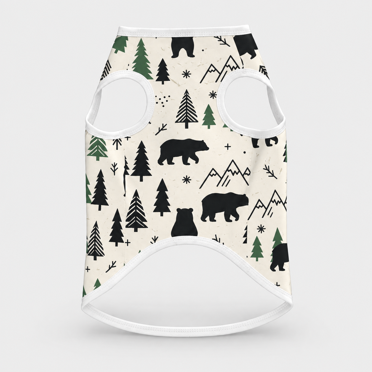 Woodland Bears French Bulldog Cotton Tank Top