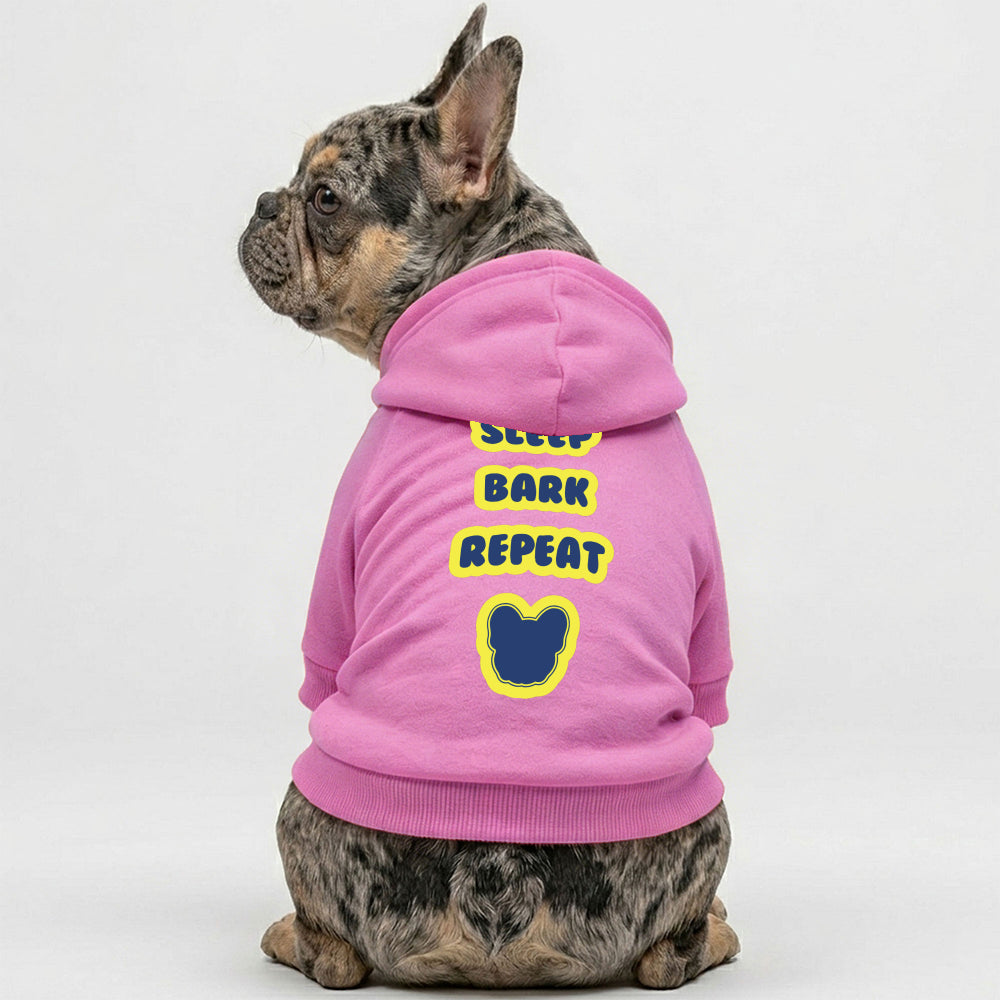 Sleep, Bark, Repeat French Bulldog Hoodie | The Frenchie Shop 100% Cotton Sweatshirt