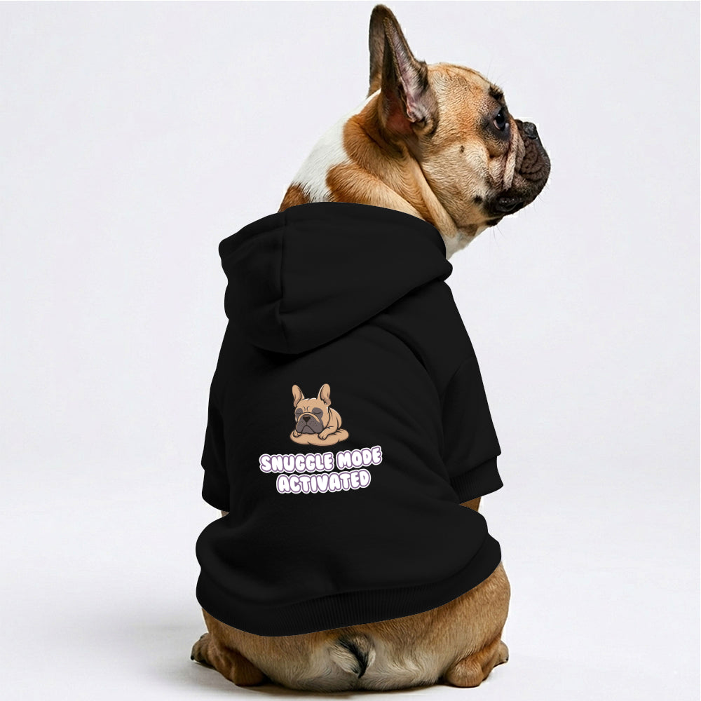 Snuggle Mode Activated French Bulldog Hoodie | The Frenchie Shop 100% Cotton Sweatshirt