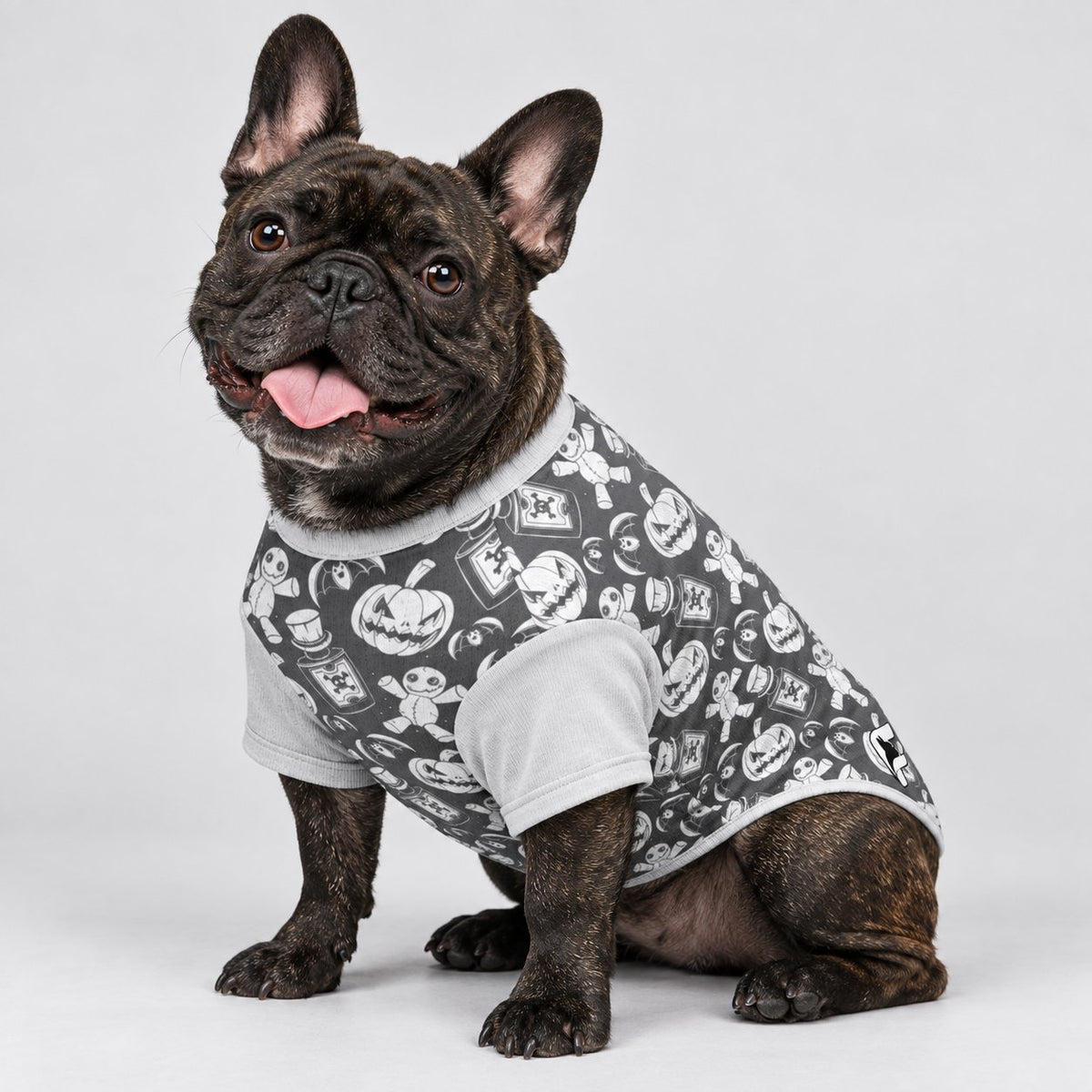 Frenchie wool sweater cut to fit over a broad chest and short back.
