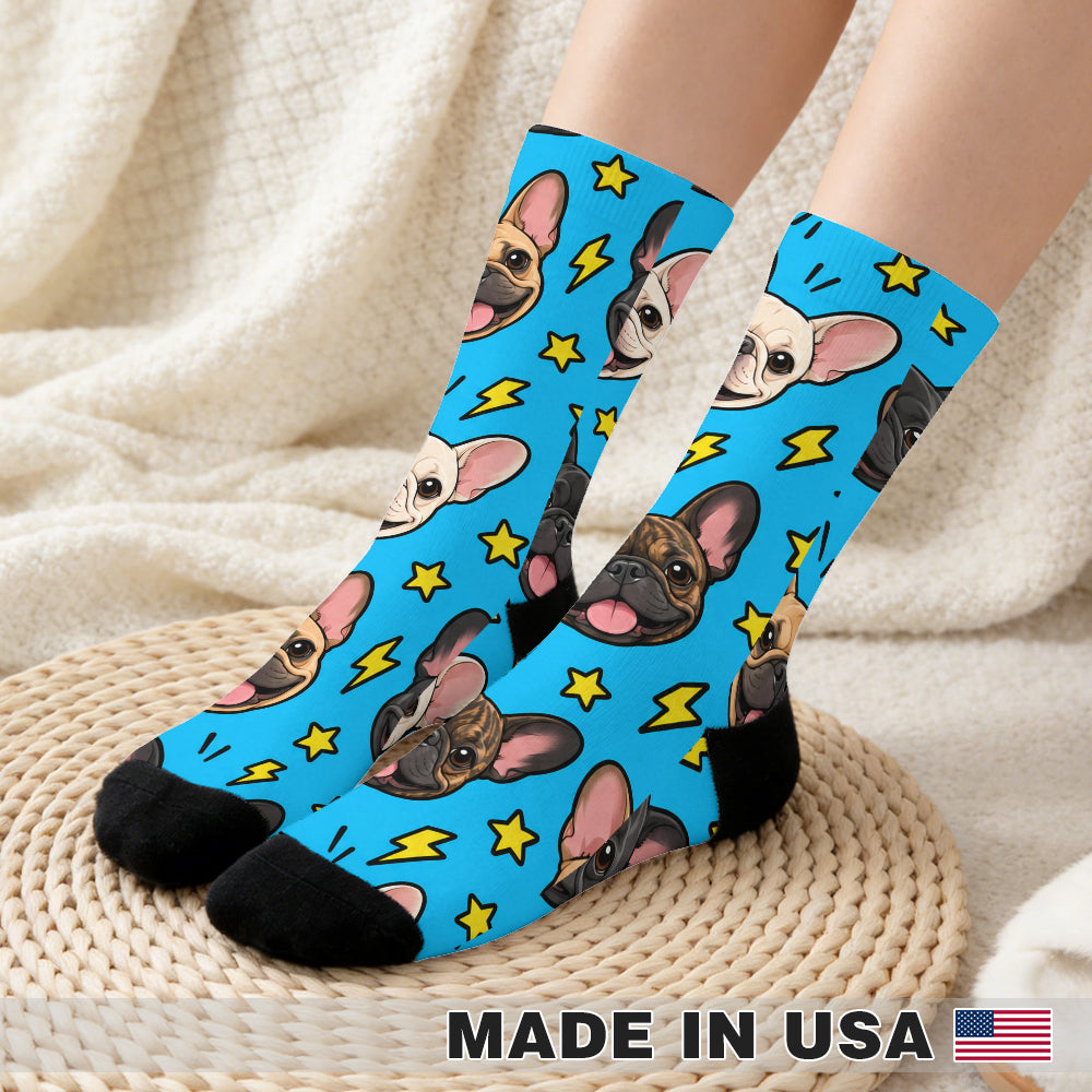 Comic Frenchie Chaos Crew Socks