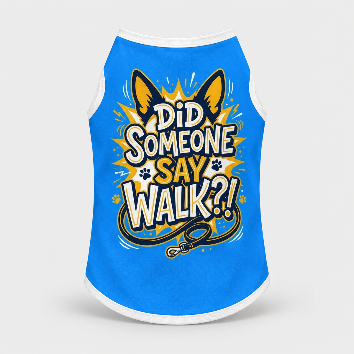 Did Someone Say Walk French Bulldog Cotton Tank Top