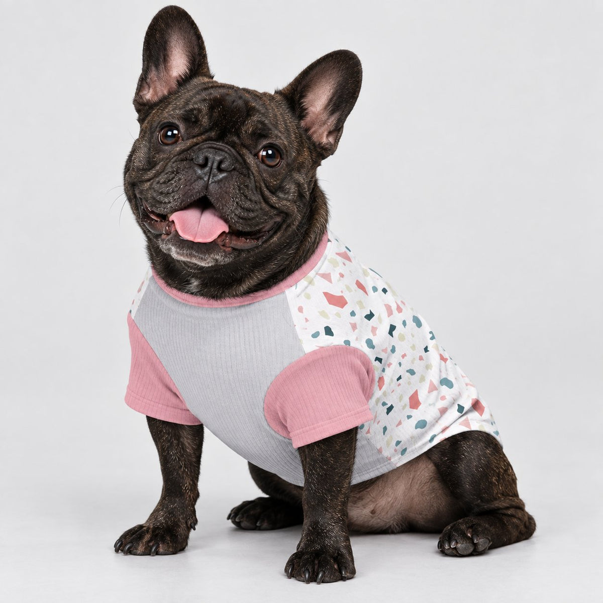 French Bulldog wool sweater knit in a warm wool blend for cold season walks.