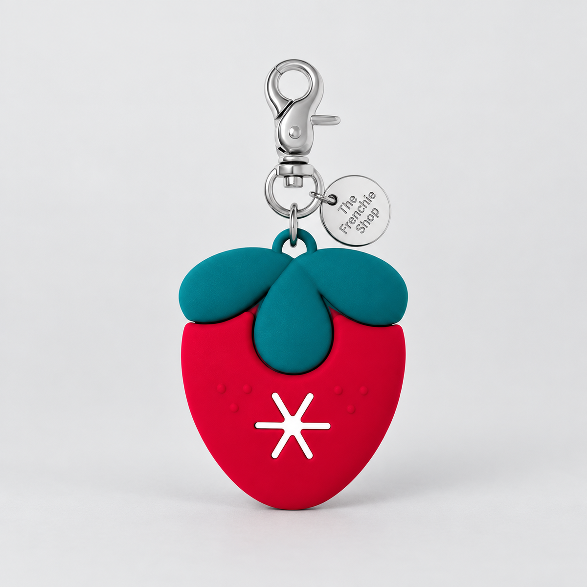 French Bulldog Poop Bag Holder Clip — Strawberry