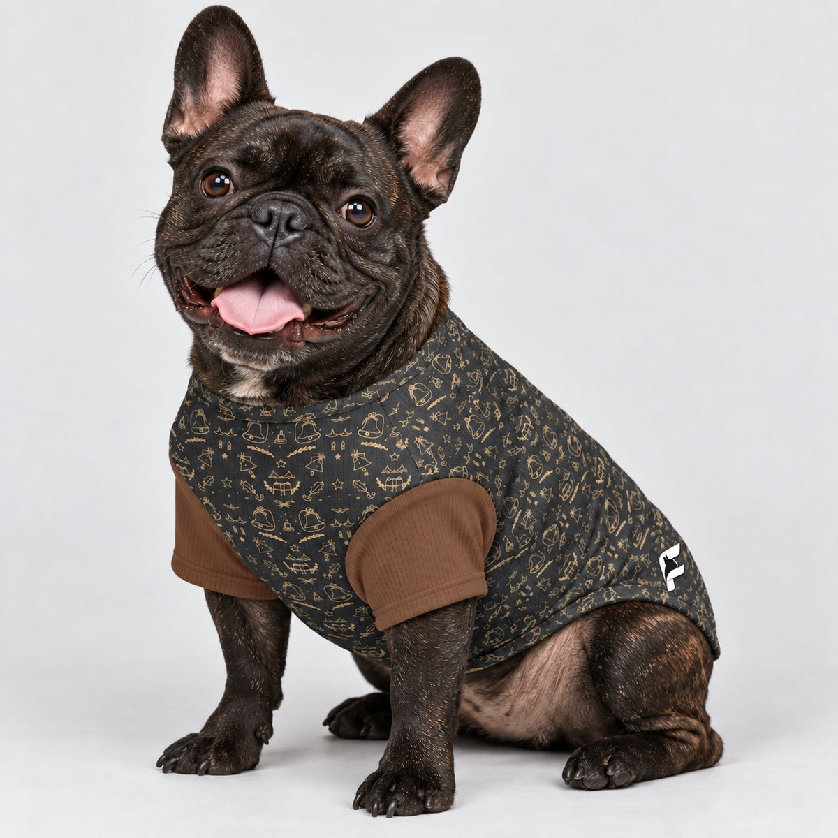 Frenchie wool sweater in a premium wool blend for cozy cold weather layering.