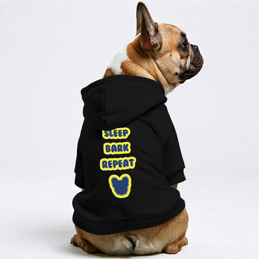 Sleep, Bark, Repeat French Bulldog Hoodie | The Frenchie Shop 100% Cotton Sweatshirt