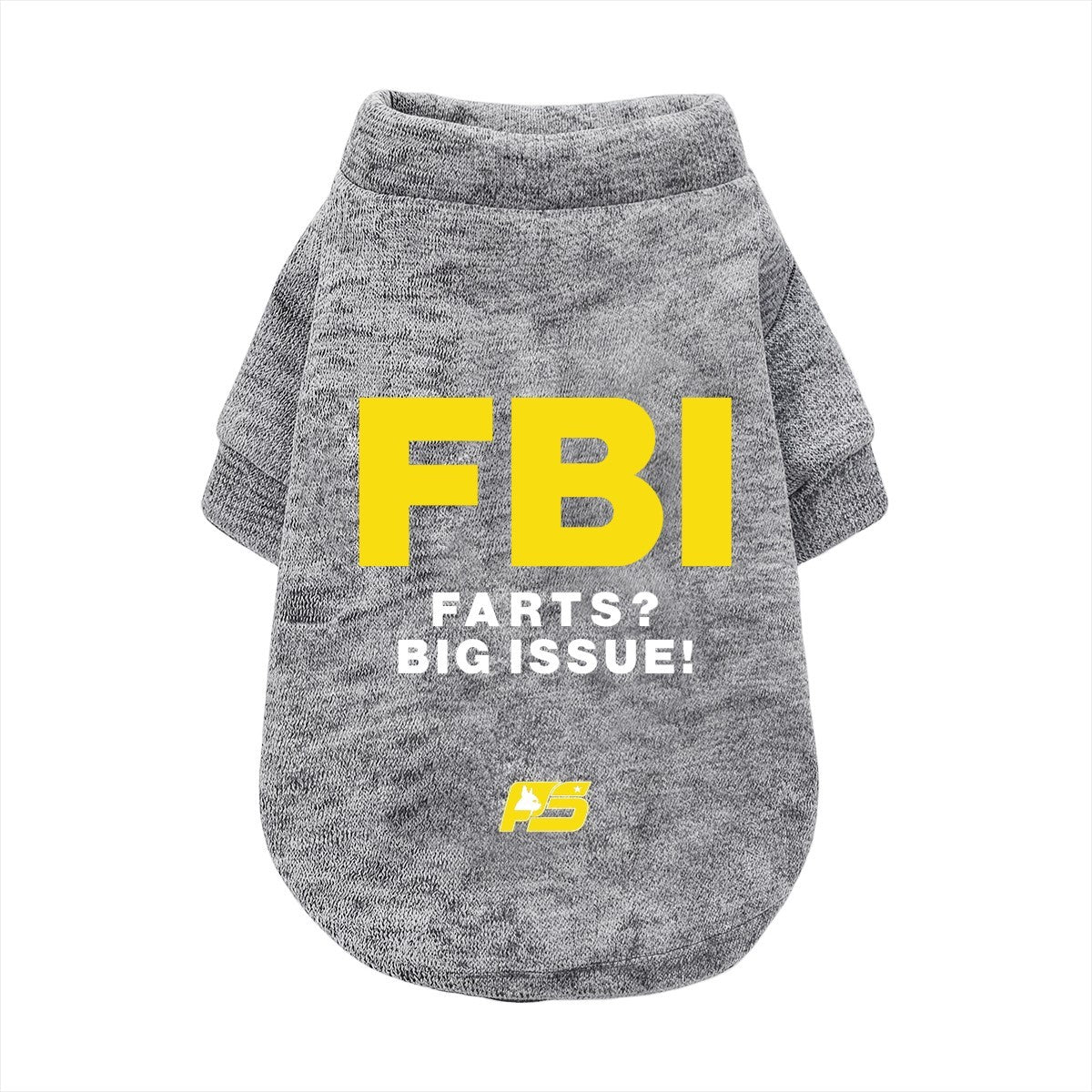 FBI: Farts? Big Issue! French Bulldog cardigan, button-front dog sweatshirt in black, white or gray