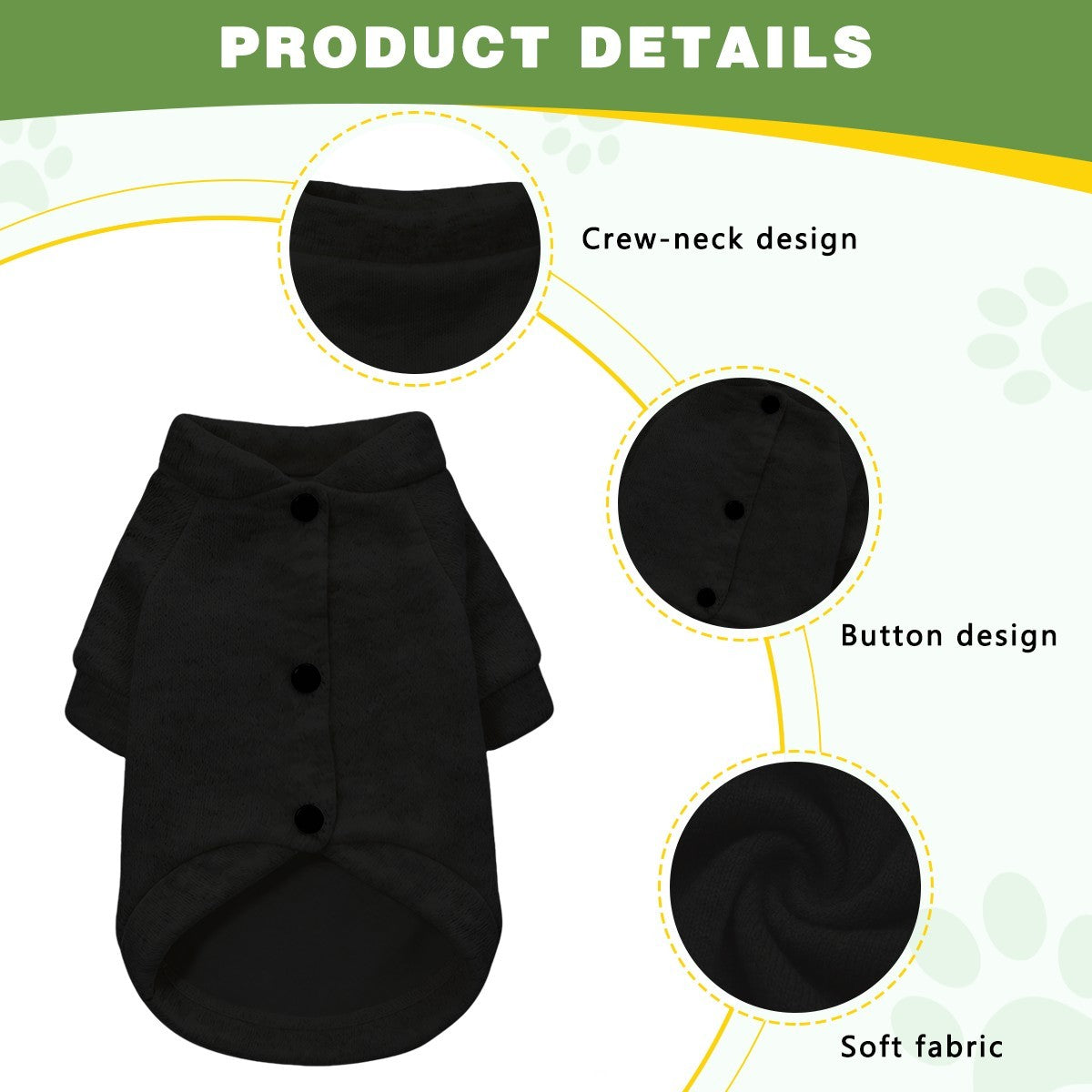 Anything for Treats print French Bulldog cardigan in soft cotton-blend fabric