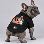 Air Frenchie dog cardigan, cotton-blend sweatshirt with a basketball-inspired graphic