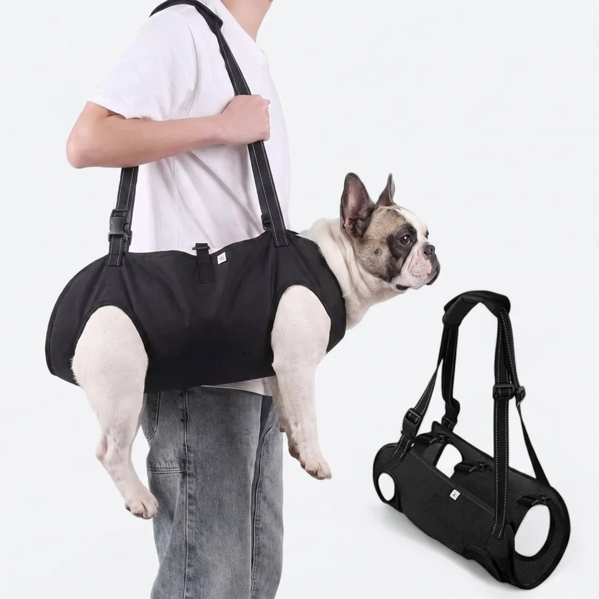 French Bulldog Lift Harness | Frenchie Padded Handle Support