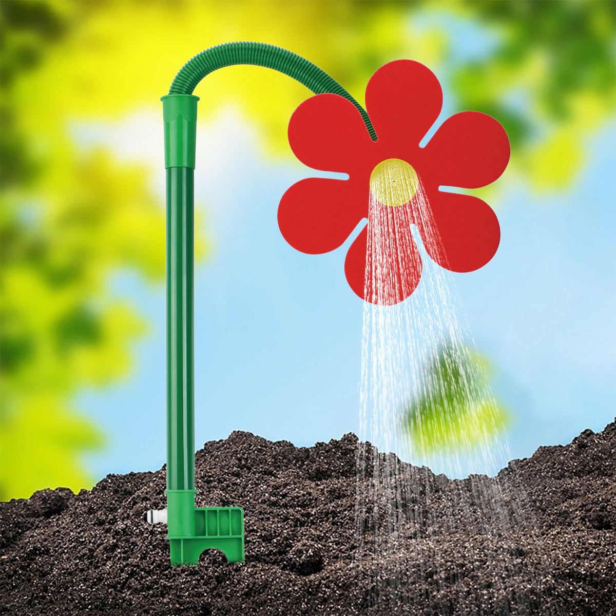 Garden sprinkler with a standard garden hose fitting