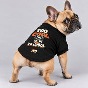 Too Cool to Drool French Bulldog cardigan, cotton-blend sweatshirt with button front