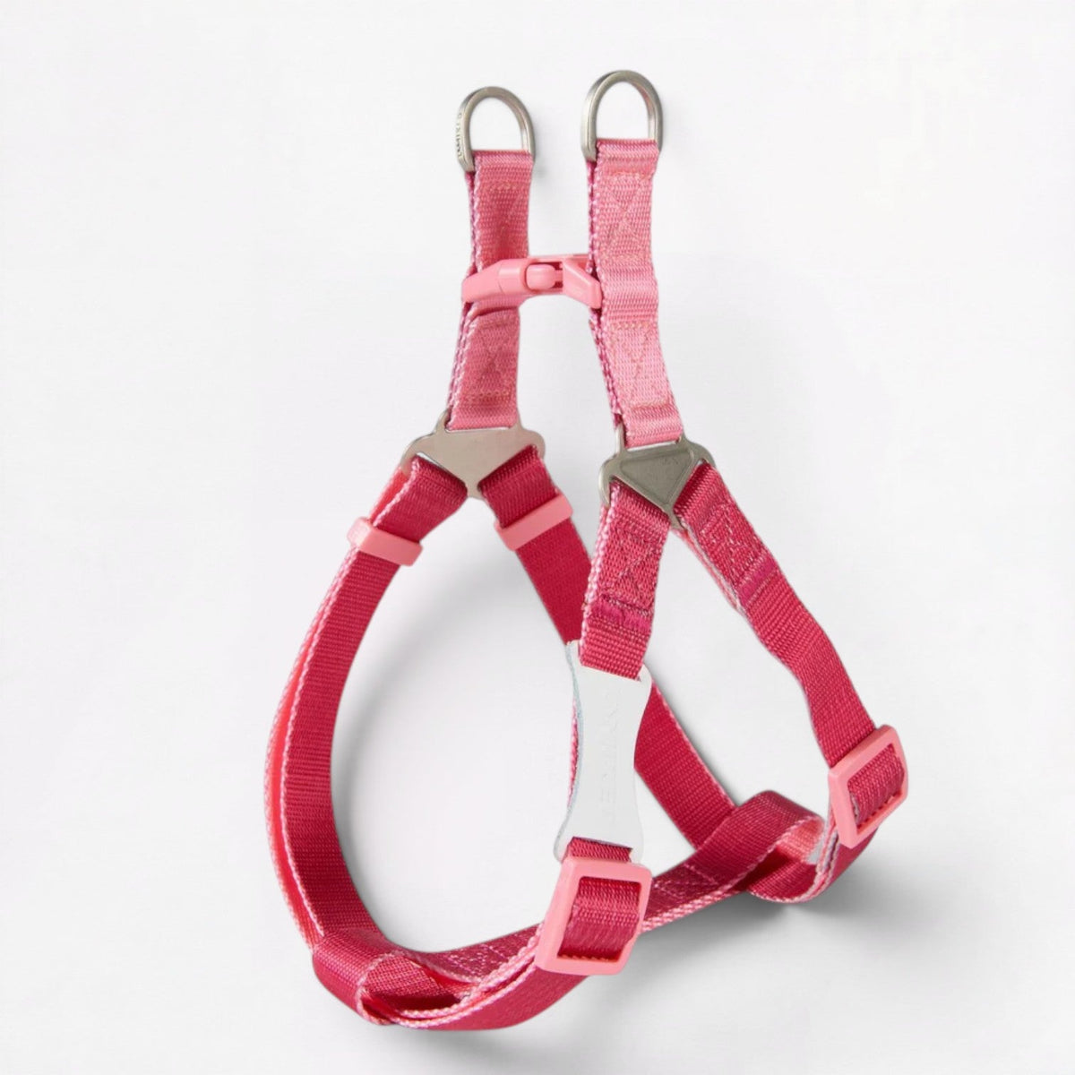 French Bulldog step-in harness with an H-style shape that helps stop it twisting