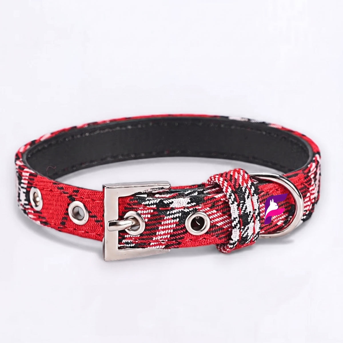French Bulldog Classic Plaid Adjustable Collar | Frenchie Woven Tartan Collar