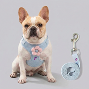 French Bulldog Cute Flower Harness & Leash Set | Frenchie Floral Comfort Set