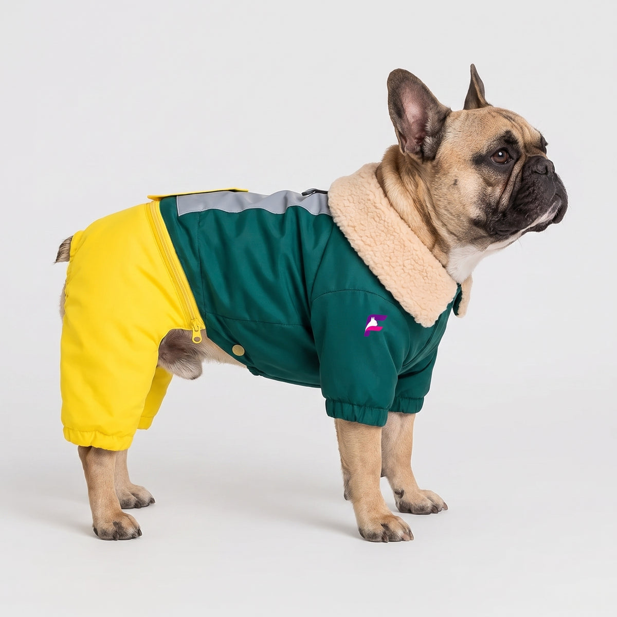French Bulldog Detachable Cotton Coat | Frenchie 2-in-1 Jacket Set