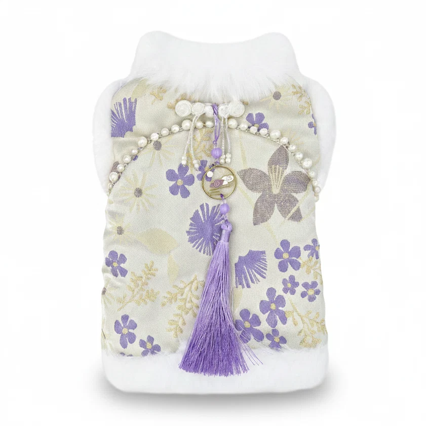 French Bulldog Elegant Chinoiserie Tang Vest | Frenchie Embroidered Pearl Coat