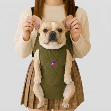 French Bulldog Fleece-Lined Backpack Carrier | Frenchie Front Carrier