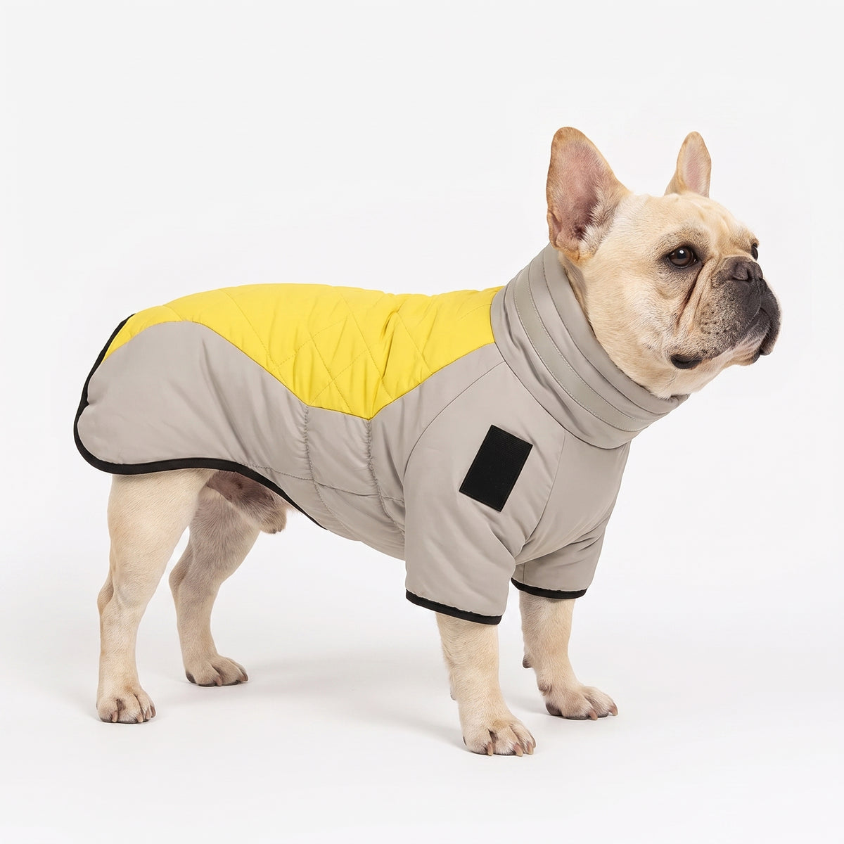 French Bulldog Fleece Turtleneck Jacket | Frenchie Cold Weather Coat