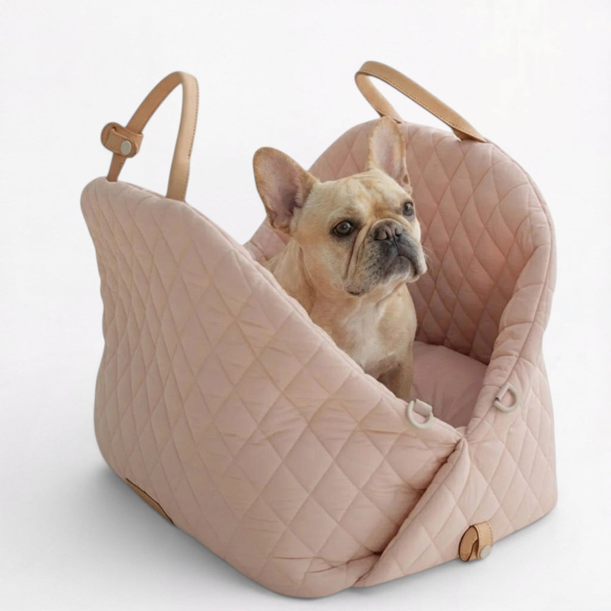 French Bulldog carrier bag with a removable cushioned pillow inside