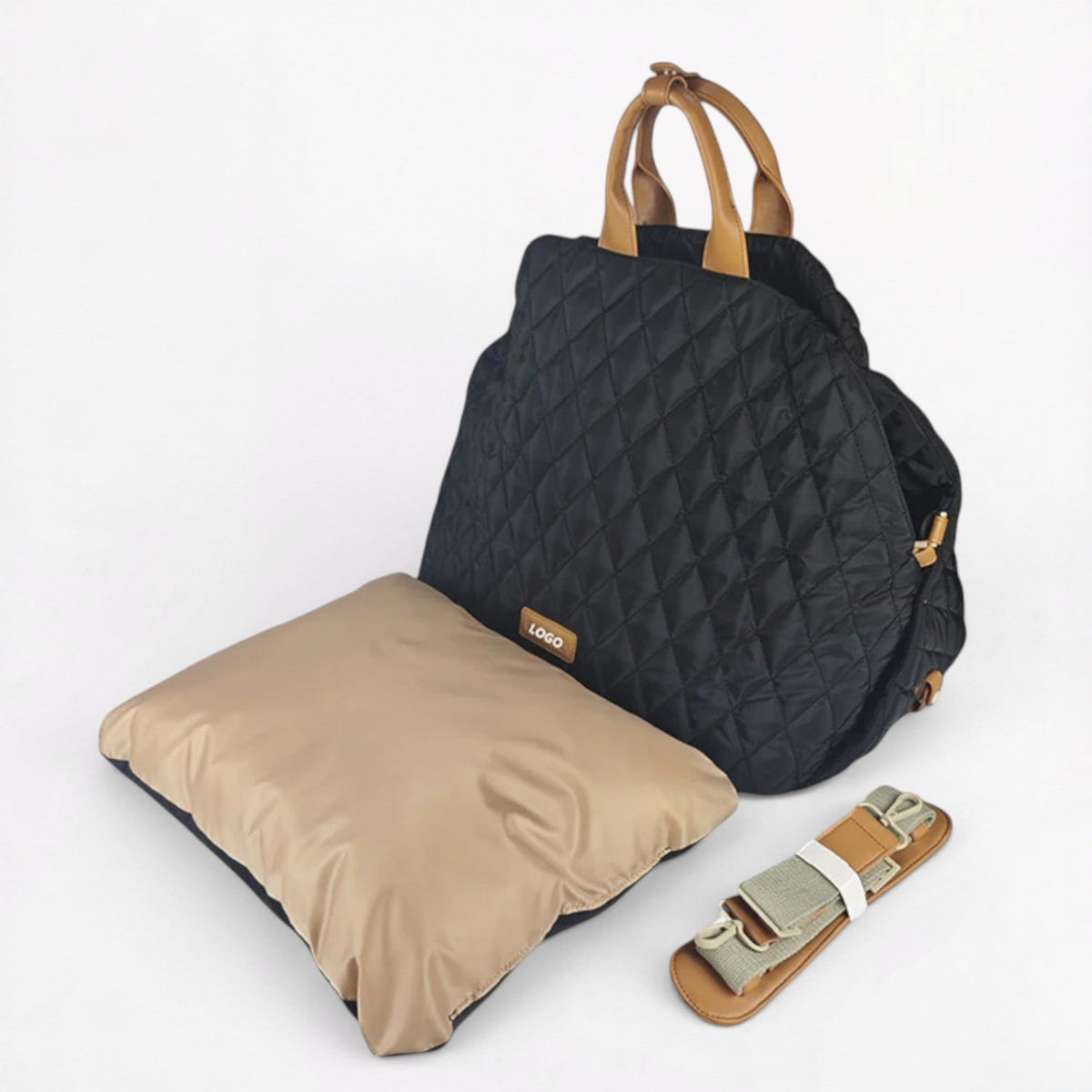 Foldable French Bulldog carrier bag that packs flat between trips