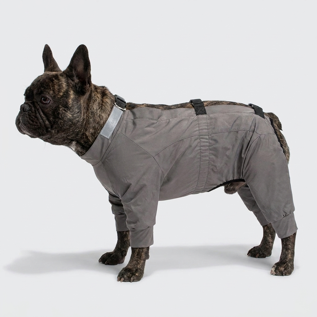 French Bulldog full-body waterproof rain suit jumpsuit