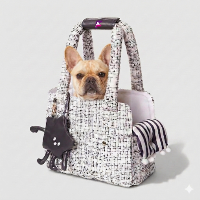 French Bulldog Luxury Handbag Carrier | Frenchie Chic Travel Bag