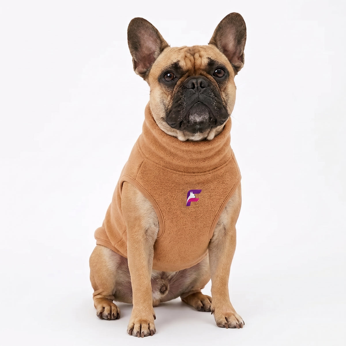 French Bulldog Plush Turtleneck Coat | Frenchie Cotton Pullover