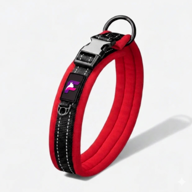 French Bulldog Reflective Soft Padded Collar | Frenchie Comfort Night Collar
