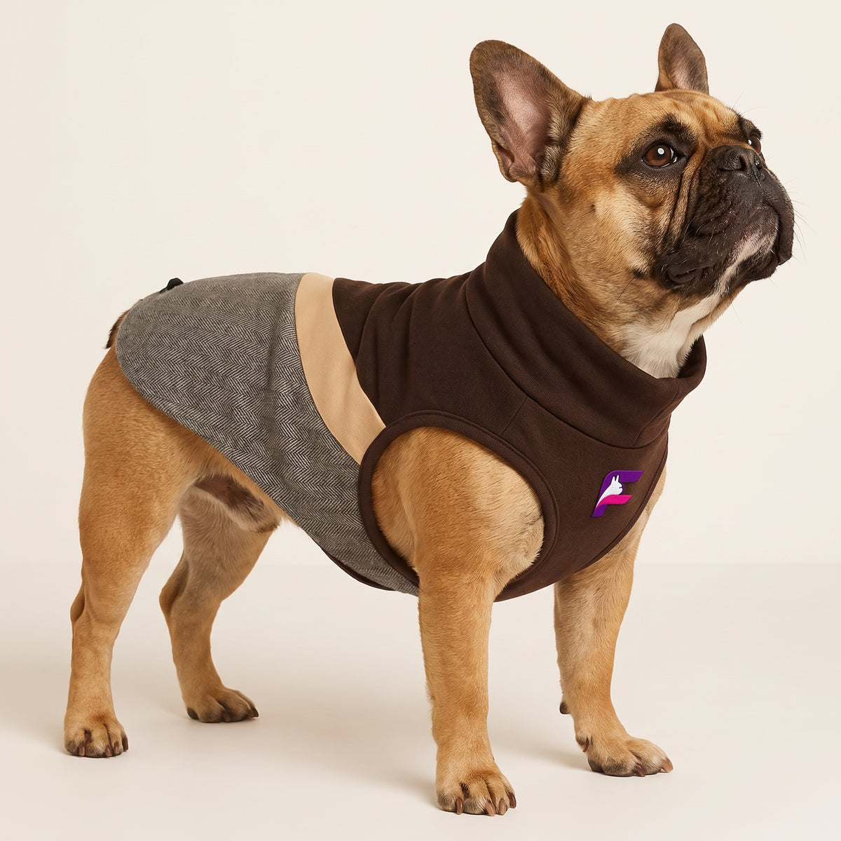 French Bulldog Sleeveless Winter Coat | Frenchie Fleece-Lined Coat