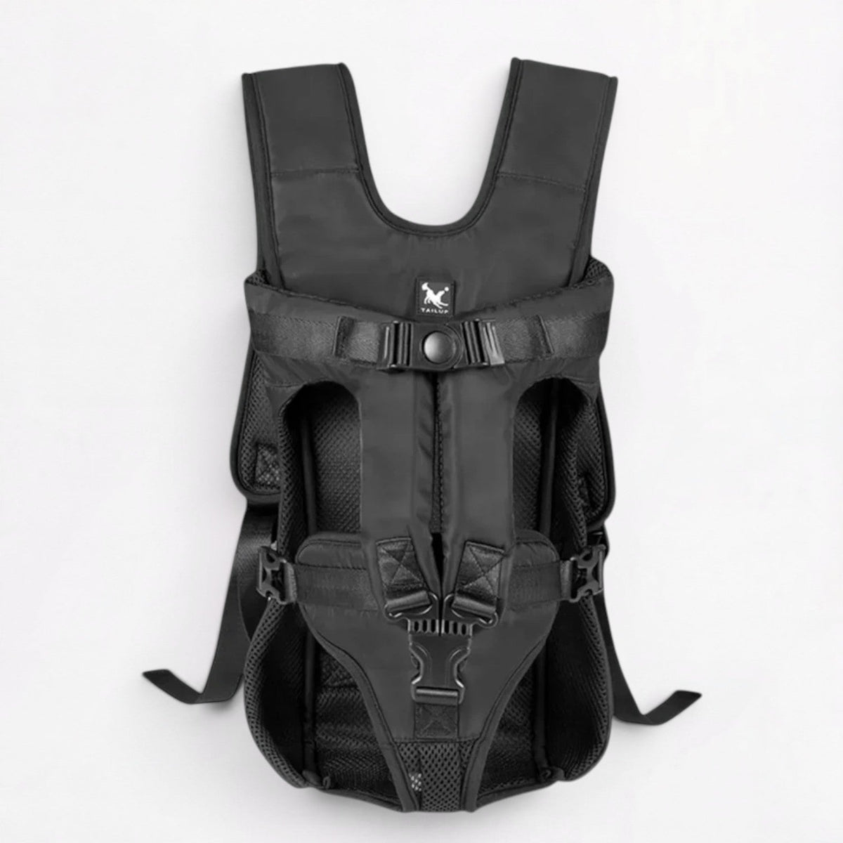 Water-repellent carrier backpack for French Bulldogs in black, pink, green and red